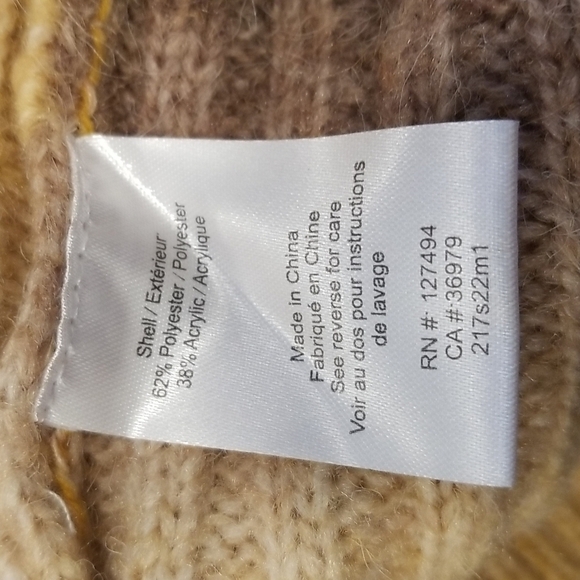 💕HEARTLOOM💕 Marina Dress Tan Ombre Striped Midi Dress Sweater Dress XS - Picture 15 of 16